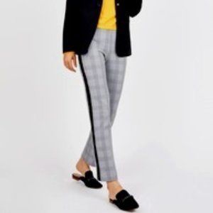 Three Dots High Rise Plaid Pant